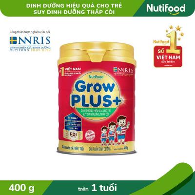 Sữa Bột Nutifood GrowPLUS+ Suy Dinh Dưỡng Trên 1 Tuổi Lon 400g