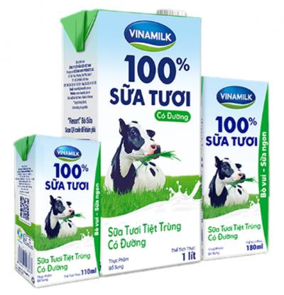 Sữa Tươi Tiệt Trùng Vilnamilk Có Đường Hộp 1 Lít