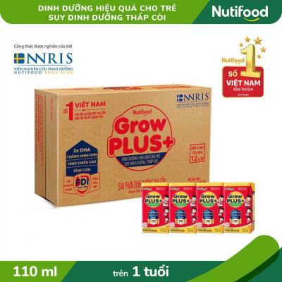 Thùng 48 Hộp 110ml Sữa Bột Pha Sẵn Nutifood GrowPLUS+ Suy Dinh Dưỡng Trên 1 Tuổi