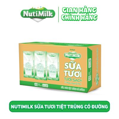 Thùng 48 Hộp NutiMilk Sữa Tươi Tiệt Trùng Có Đường 110ml