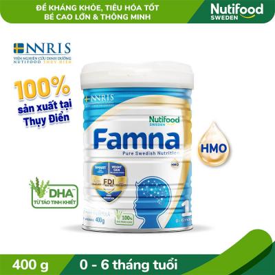 Sữa Bột FAMNA Step 1 Từ 0-6 Tháng Lon 400g- Bé Cao Lớn Thông Minh
