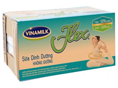 Thùng 12 hộp sữa dinh dưỡng không đường Vinamilk Flex 1 lít