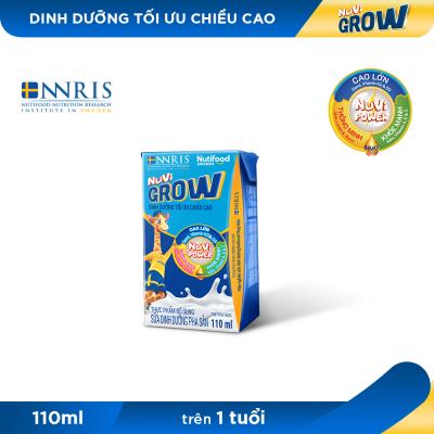 Thùng 48 Hộp 110ml Sữa Bột Pha Sẵn Nuvi Grow Trên 1 Tuổi - Phát Triển Chiều Cao