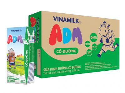 Thùng 48 hộp sữa dinh dưỡng có đường Vinamilk ADM 180ml